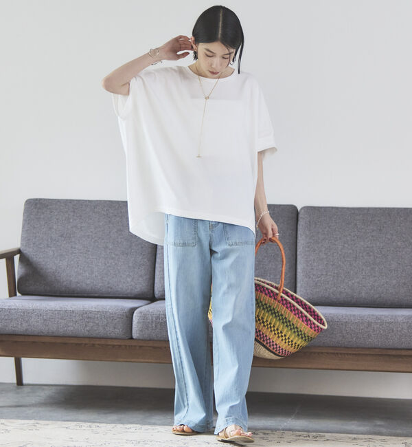 Doux archives「ワイドベイカーデニムパンツ」|デニム|