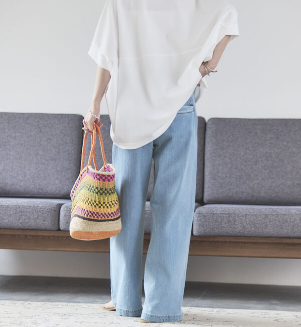 Doux archives「ワイドベイカーデニムパンツ」|デニム|