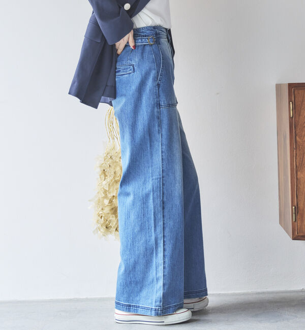 Doux archives「ワイドベイカーデニムパンツ」|デニム|