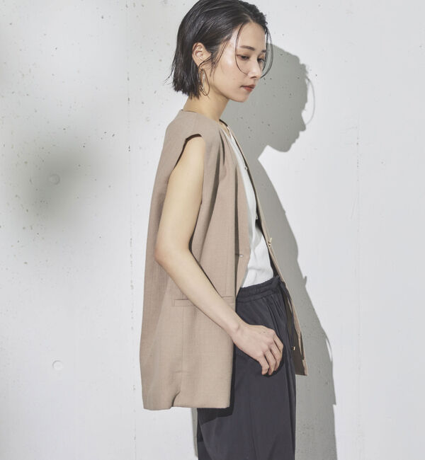 Doux archives「麻混ジレ」|テーラードジャケット|