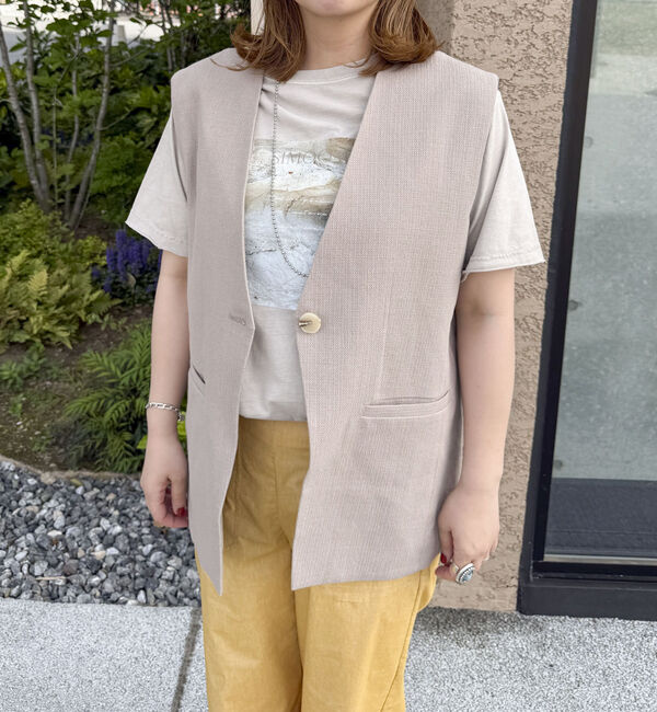 Doux archives「麻混ジレ」|テーラードジャケット|