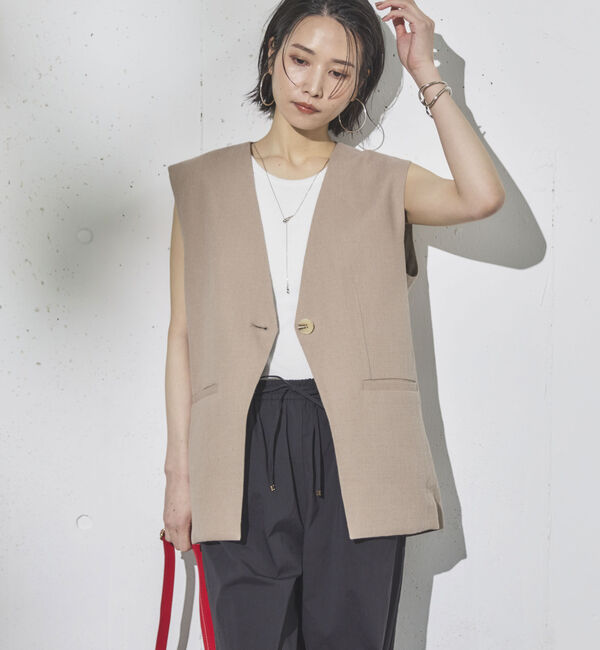 Doux archives「麻混ジレ」|テーラードジャケット|
