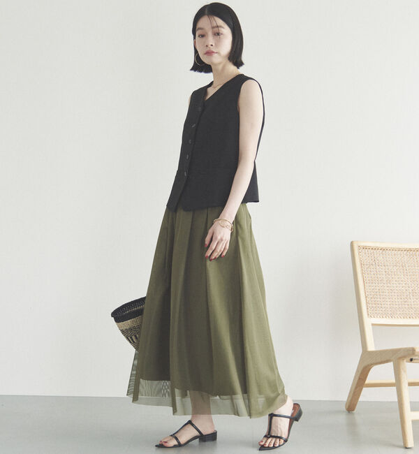 Doux archives「メッシュタックスカート」|スカート|