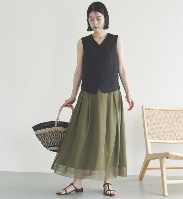 Doux archives「メッシュタックスカート」|スカート|