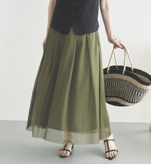 Doux archives「メッシュタックスカート」|スカート|