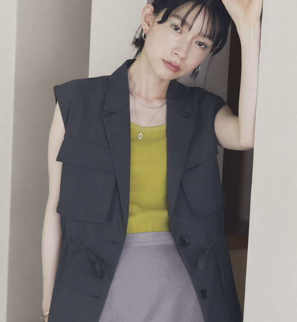 Doux archives「リネンライクサファリジレ」|テーラードジャケット|