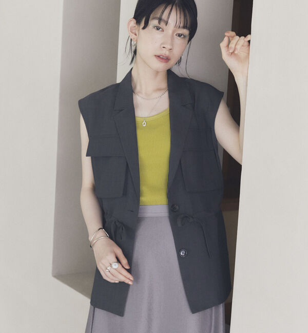 Doux archives「リネンライクサファリジレ」|テーラードジャケット|