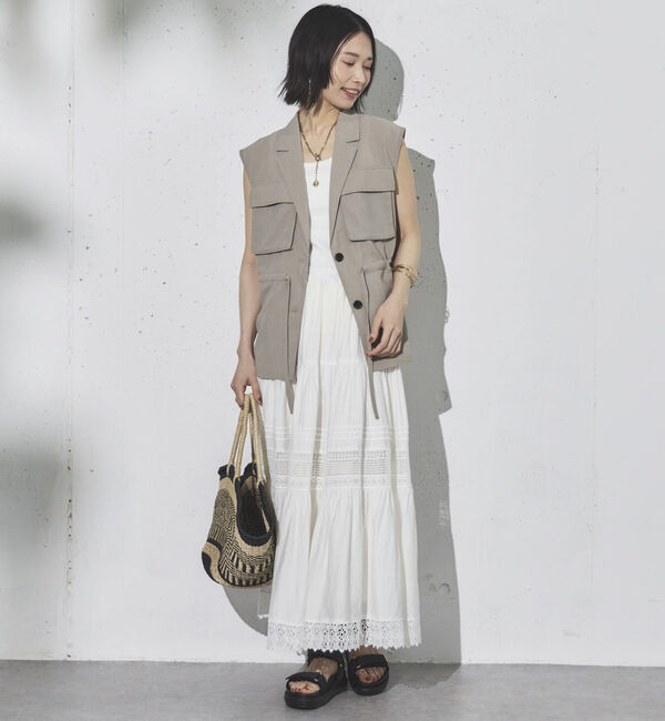 Doux archives「リネンライクサファリジレ」|テーラードジャケット|