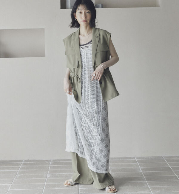 Doux archives「リネンライクサファリジレ」|テーラードジャケット|