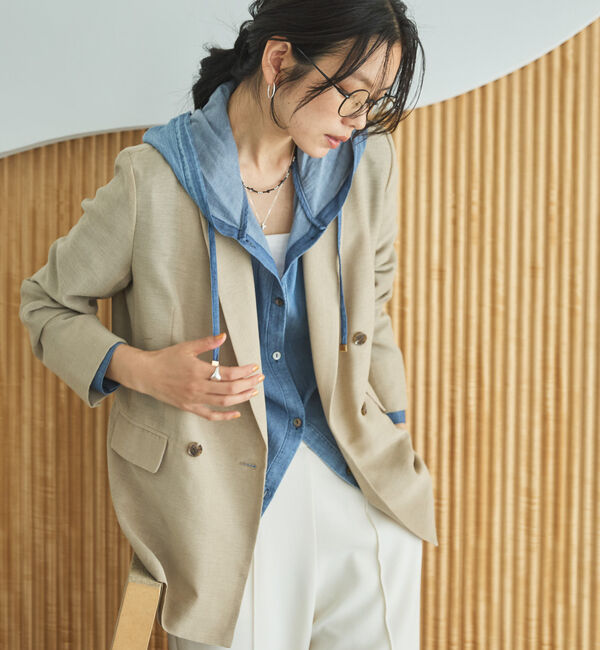 Doux archives「シアーテーラードジャケット」|テーラードジャケット|BEIGE