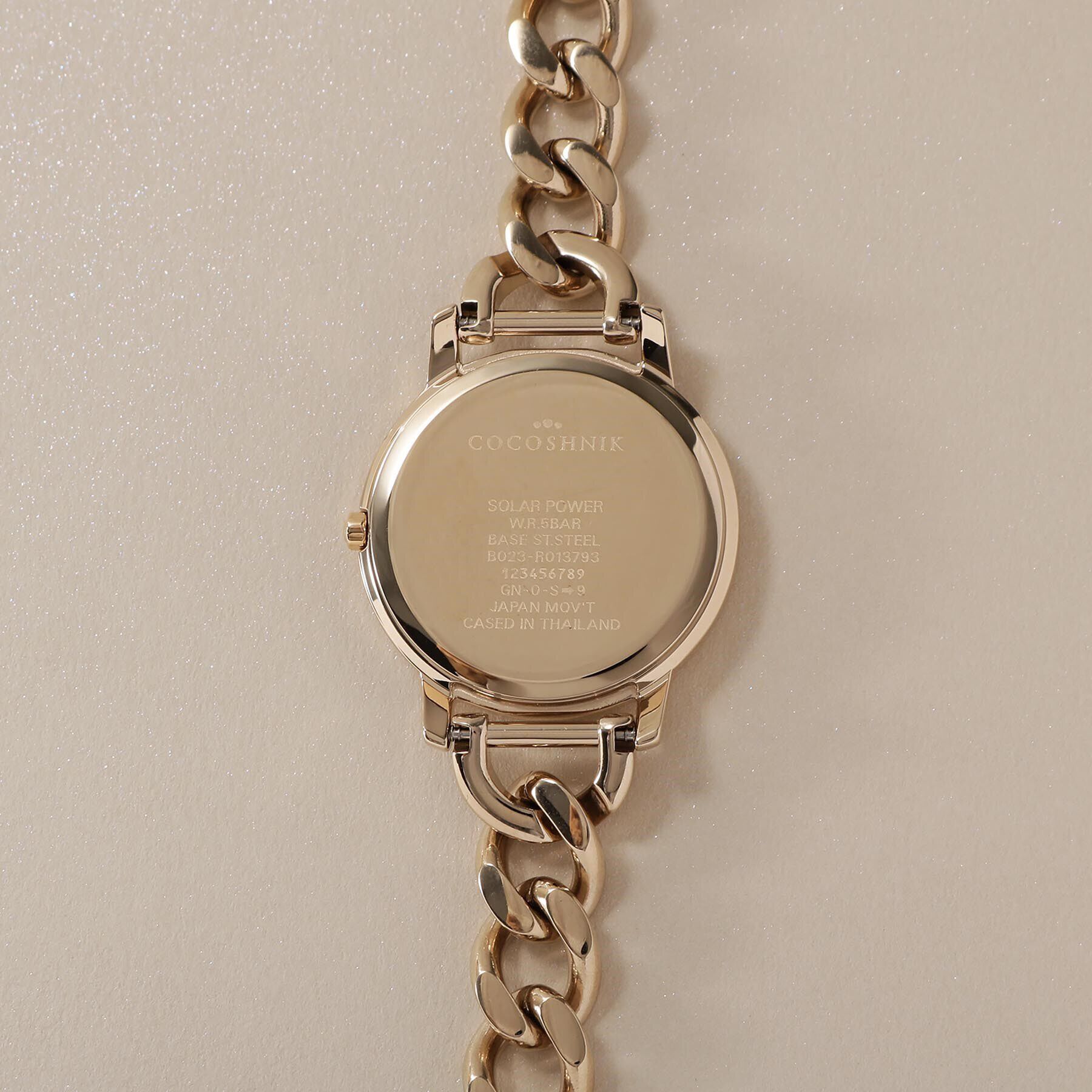 COCOSHNIK「RGラウンドチェーンベルト ウォッチ（ホワイトマット）」|腕時計|