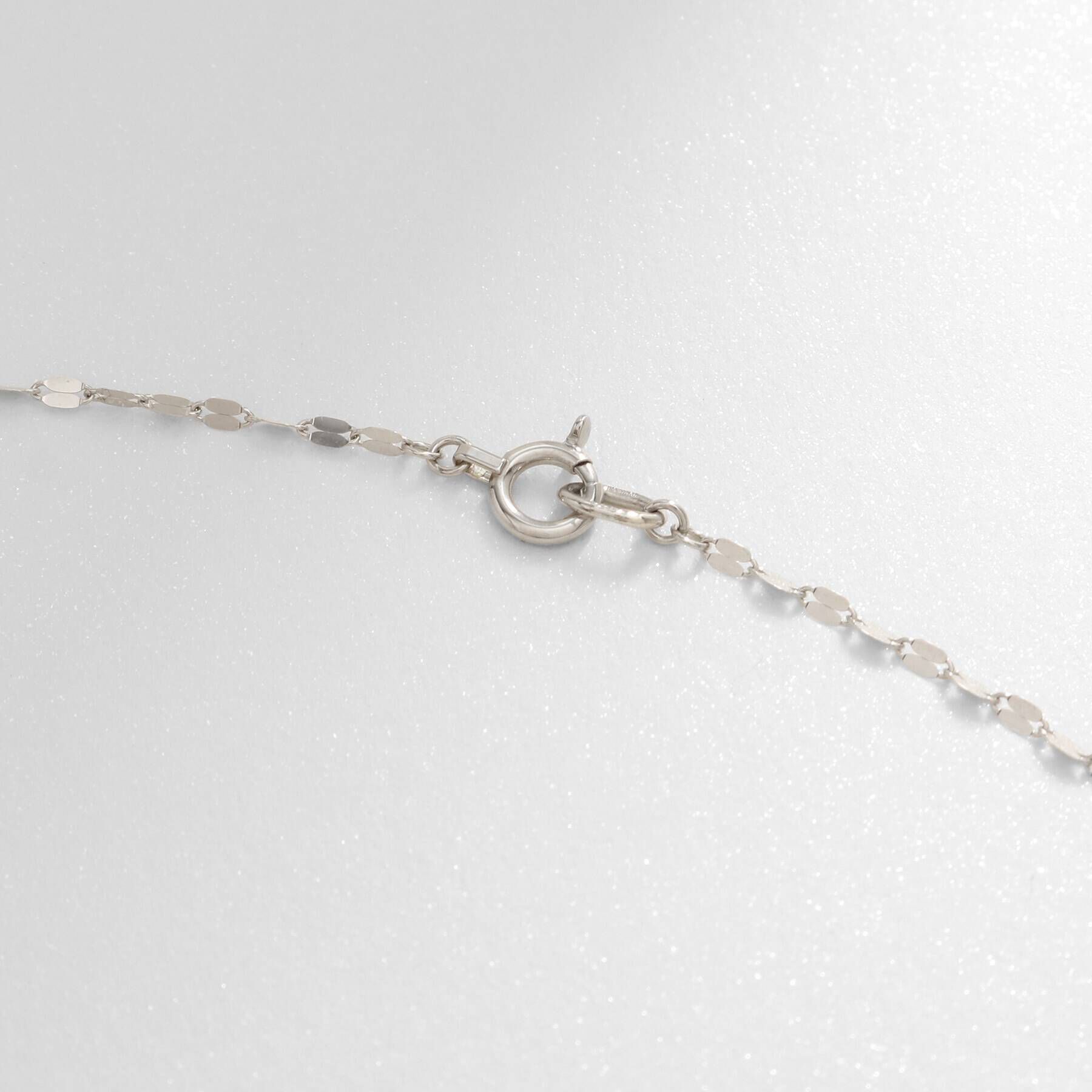 COCOSHNIK「プラチナ フラワークロスチェーン ネックレス」|ネックレス|