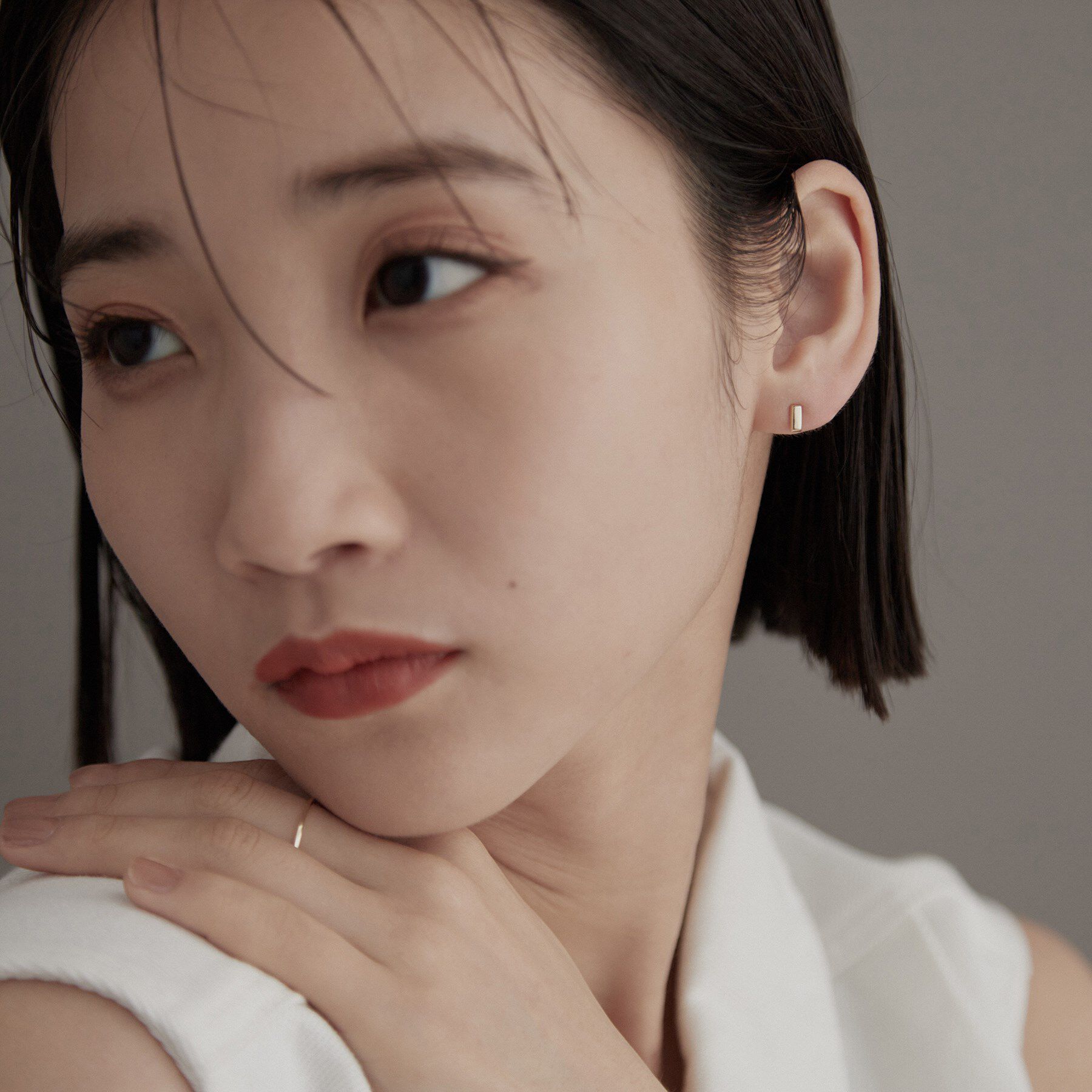 COCOSHNIK ONKITSCH「K10ホロウブリオンシェイプピアス」|ピアス|