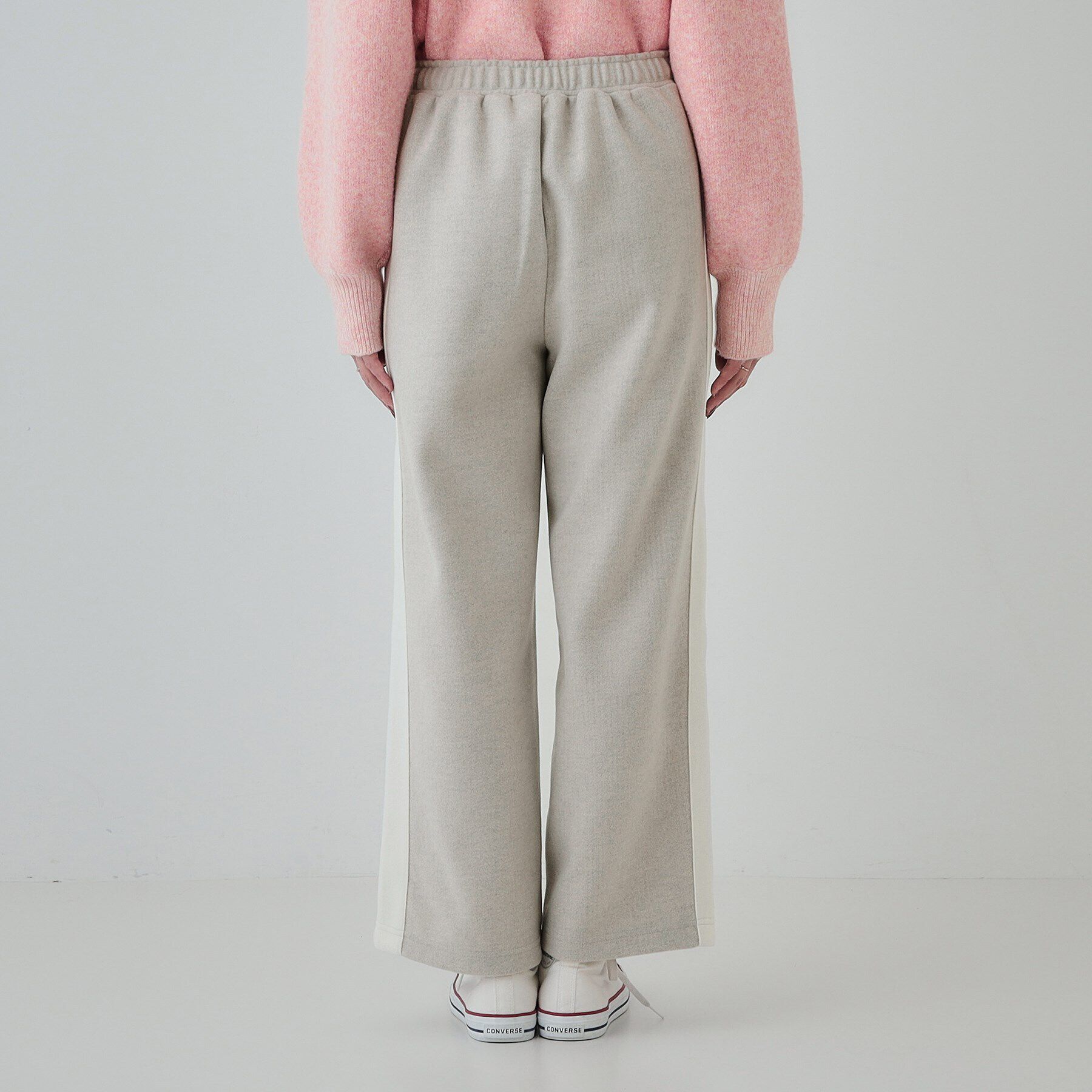 SHOO･LA･RUE「【S-LL】脚のラインをきれいに見せる サイドライン起毛イージーパンツ」|その他|