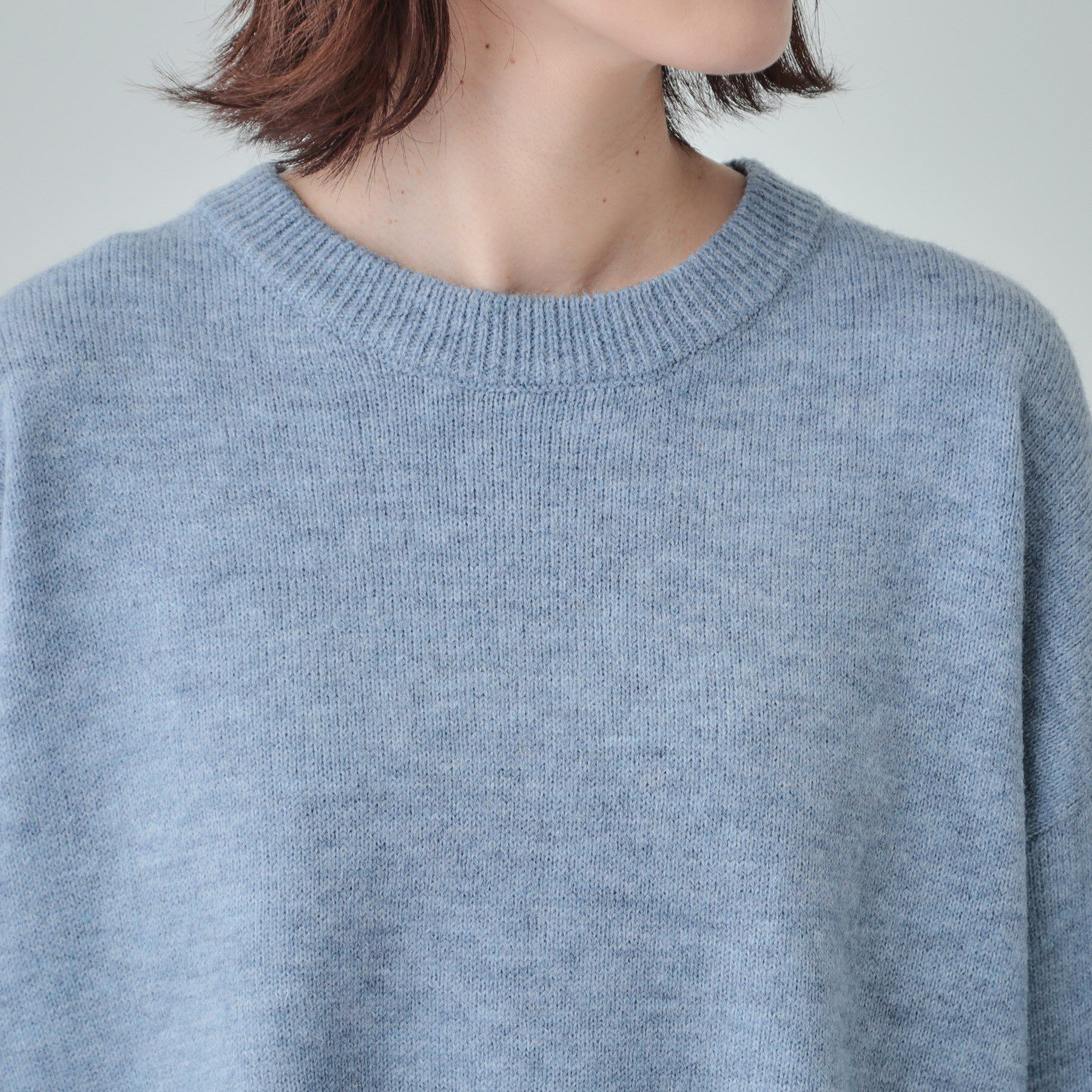 SHOO･LA･RUE「【S-LL/体型カバー】軽くてふわふわ お尻が隠れるワイドシルエットニット」|ニット・セーター|