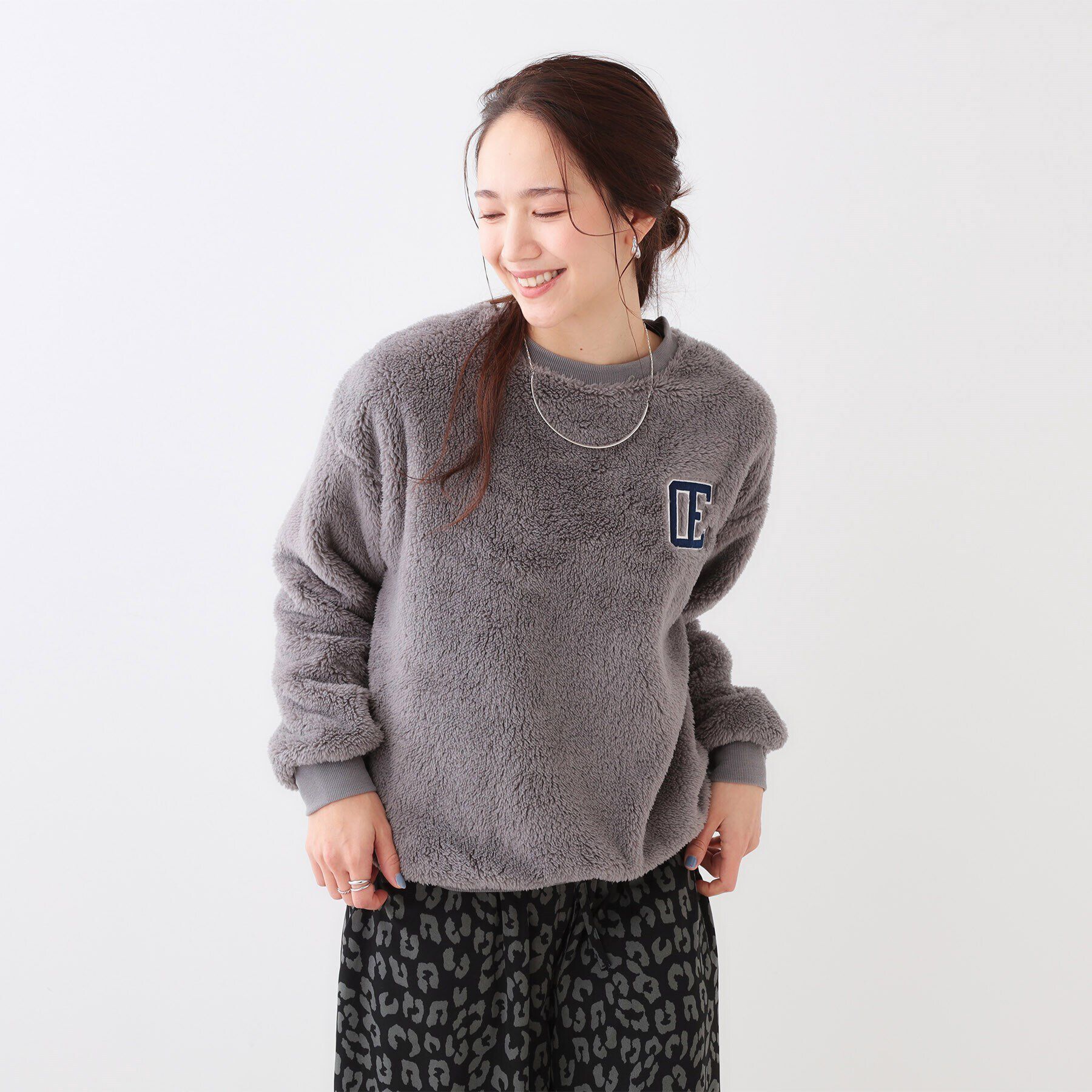 SHOO･LA･RUE「【洗える/S-LL】毛布に包まれているような着心地 やわらかボアトップス」|Tシャツ・カットソー|