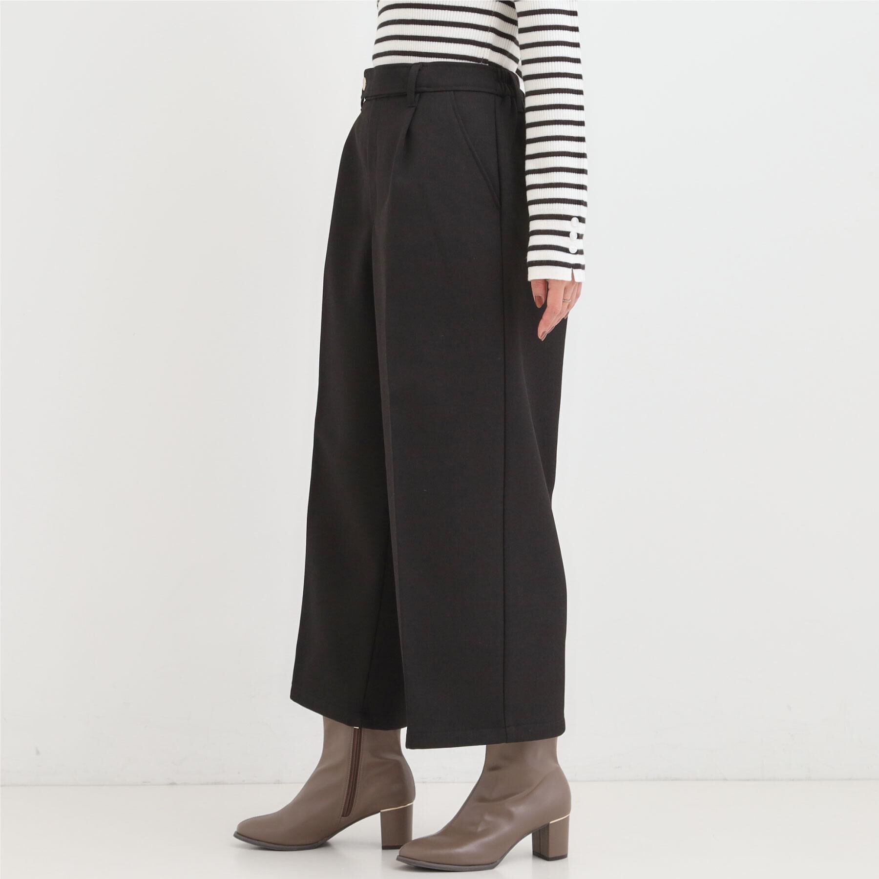 SHOO･LA･RUE「【着丈選べる】ウールフィールあったか裏起毛ワイドパンツ」|その他|