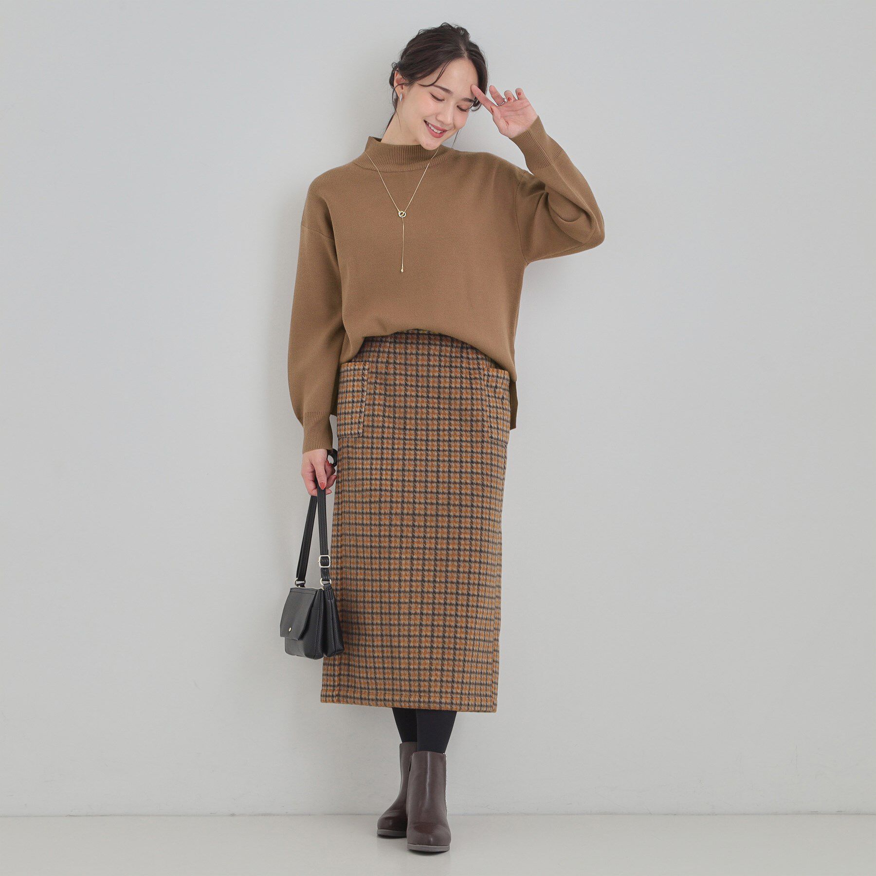 SHOO･LA･RUE「【洗濯機可/S-LL】もちもちハイネックニット」|ニット・セーター|