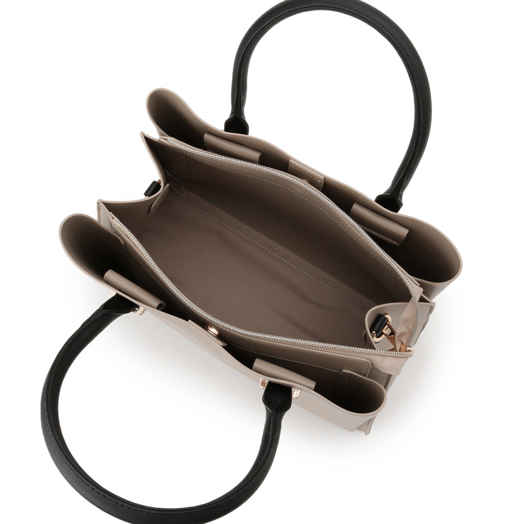 SHOO･LA･RUE「【2WAY】きれいめスタイルにマッチする 一枚革風 三層トートバッグ」|トートバッグ|