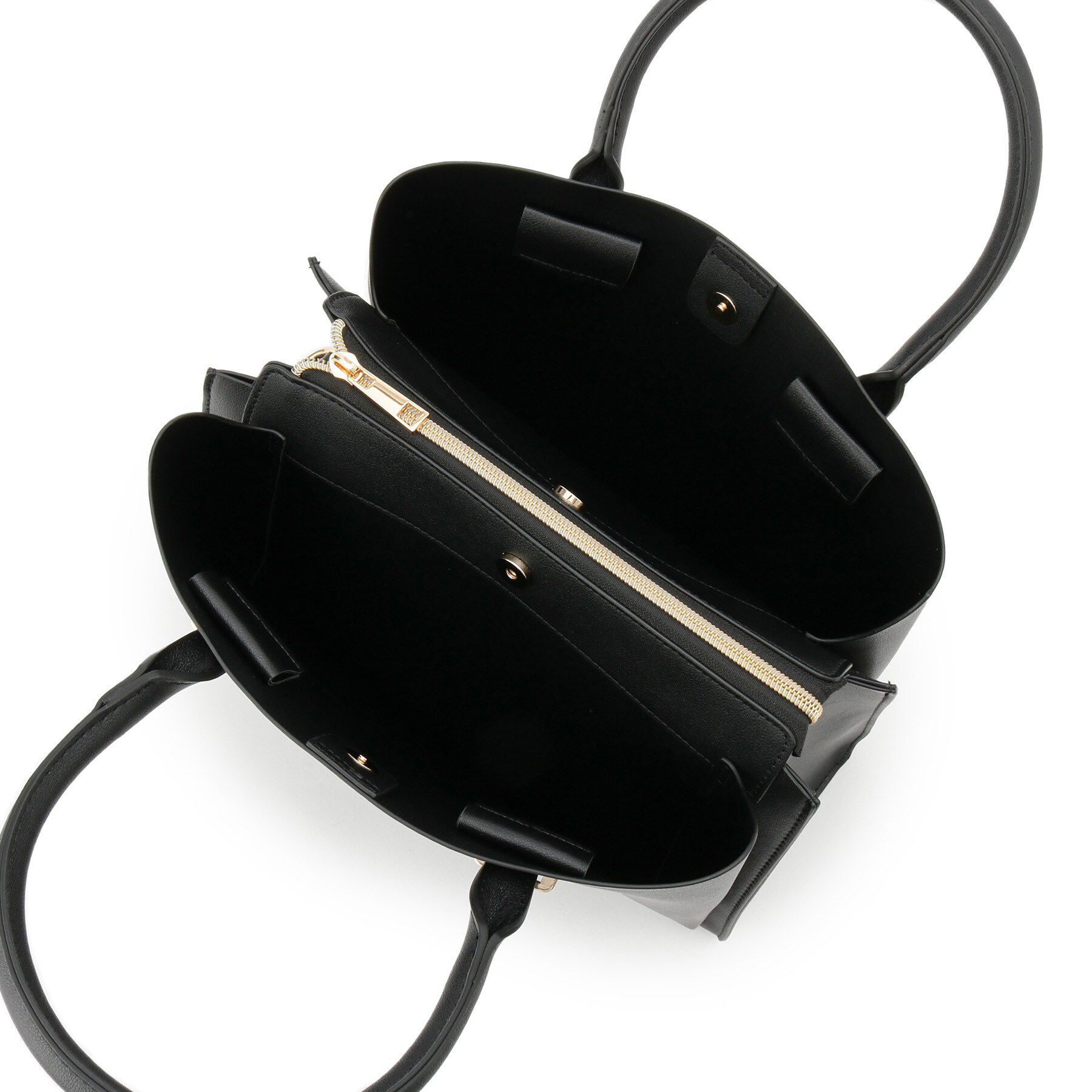 SHOO･LA･RUE「【2WAY】きれいめスタイルにマッチする 一枚革風 三層トートバッグ」|トートバッグ|