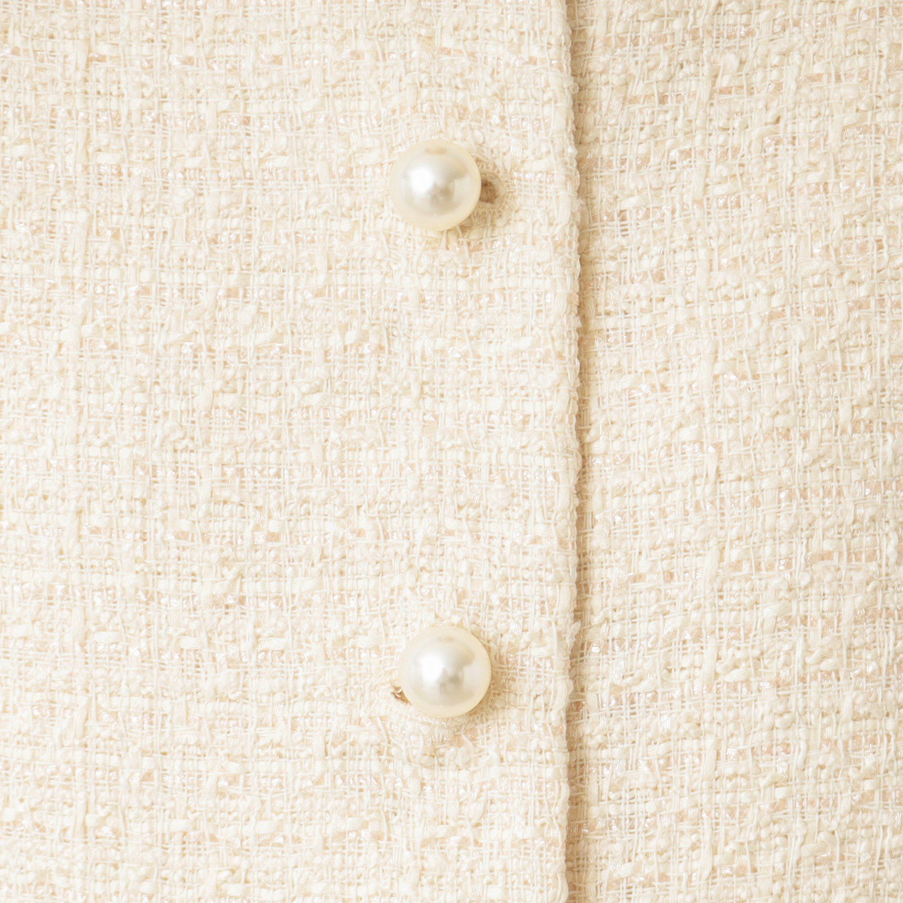 Dessin「【入卒/セレモニー】パール調ボタン付きペプラムツイードジレ」|ベスト・ジレ|