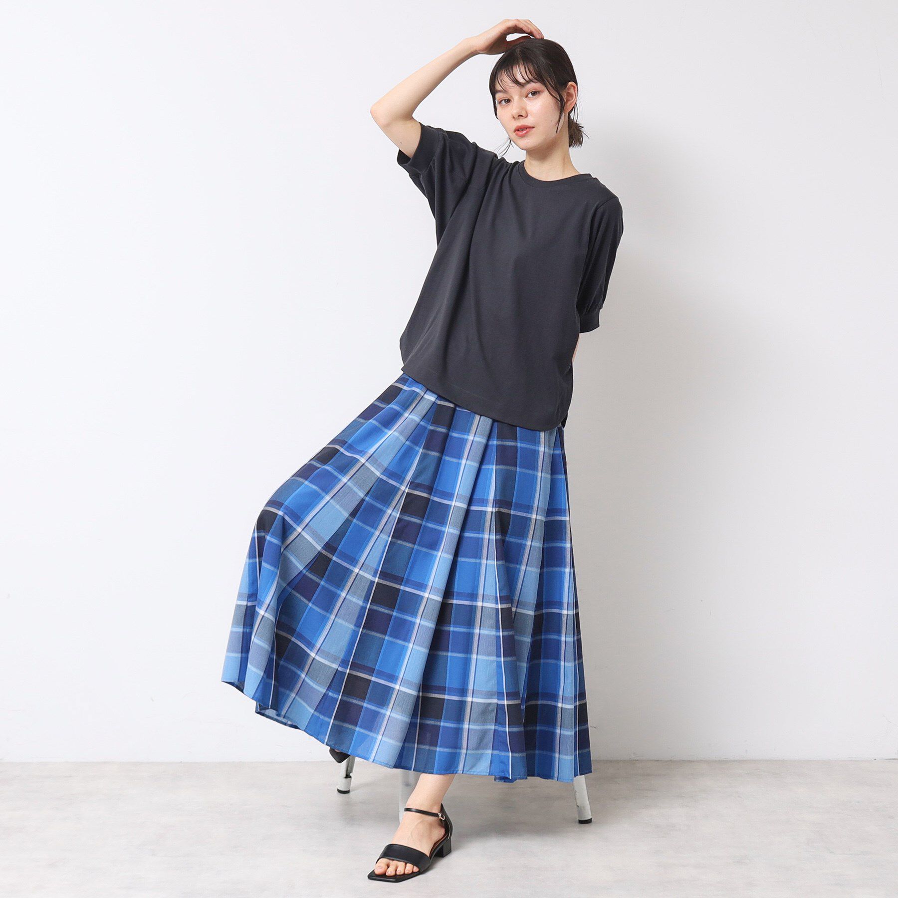 Dessin「【ウエストゴム・洗える】映えチェック柄スカート（XS～L）」|スカート|