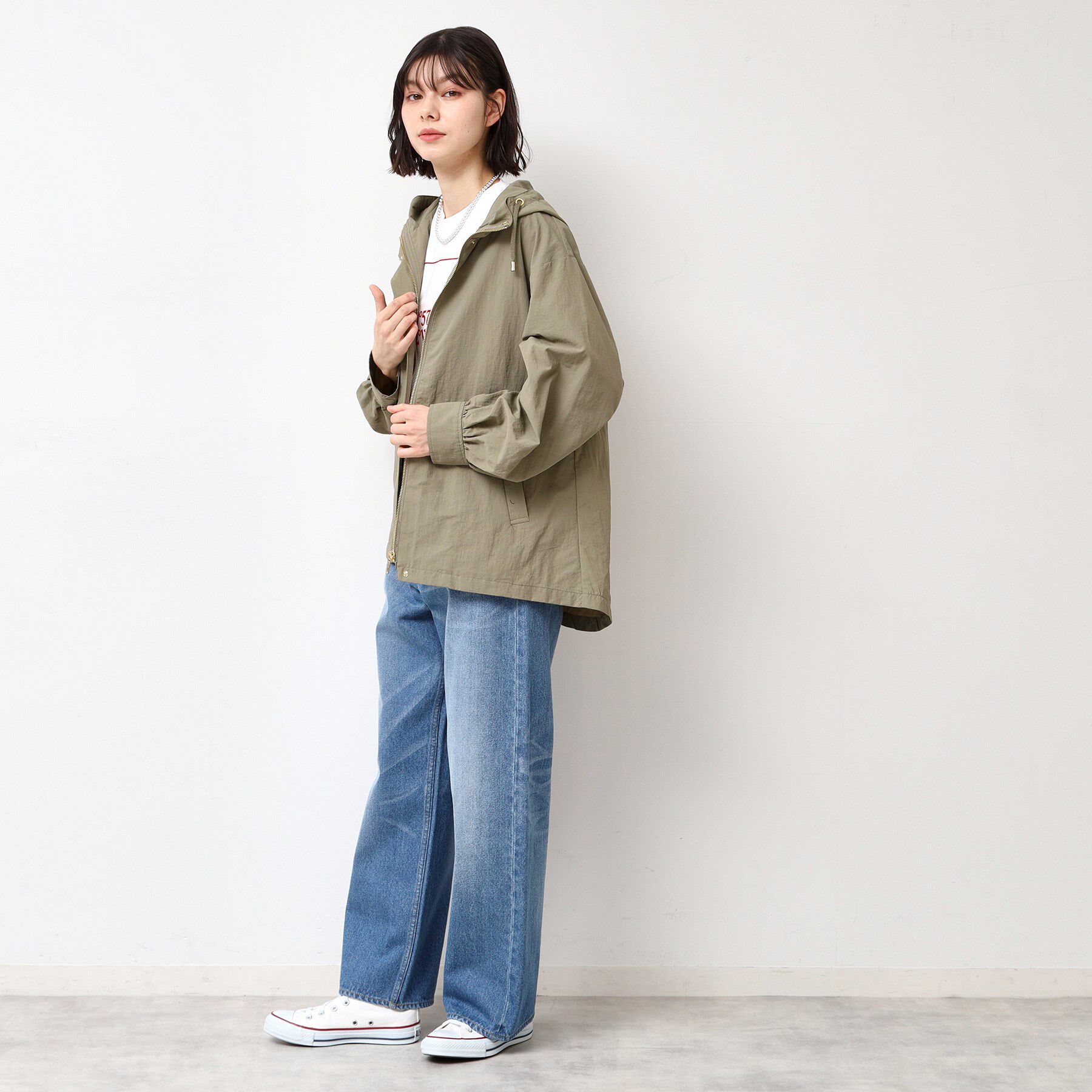 Dessin「ドロストフーデットライトブルゾン（S～L）」|ブルゾン・スタジャン|