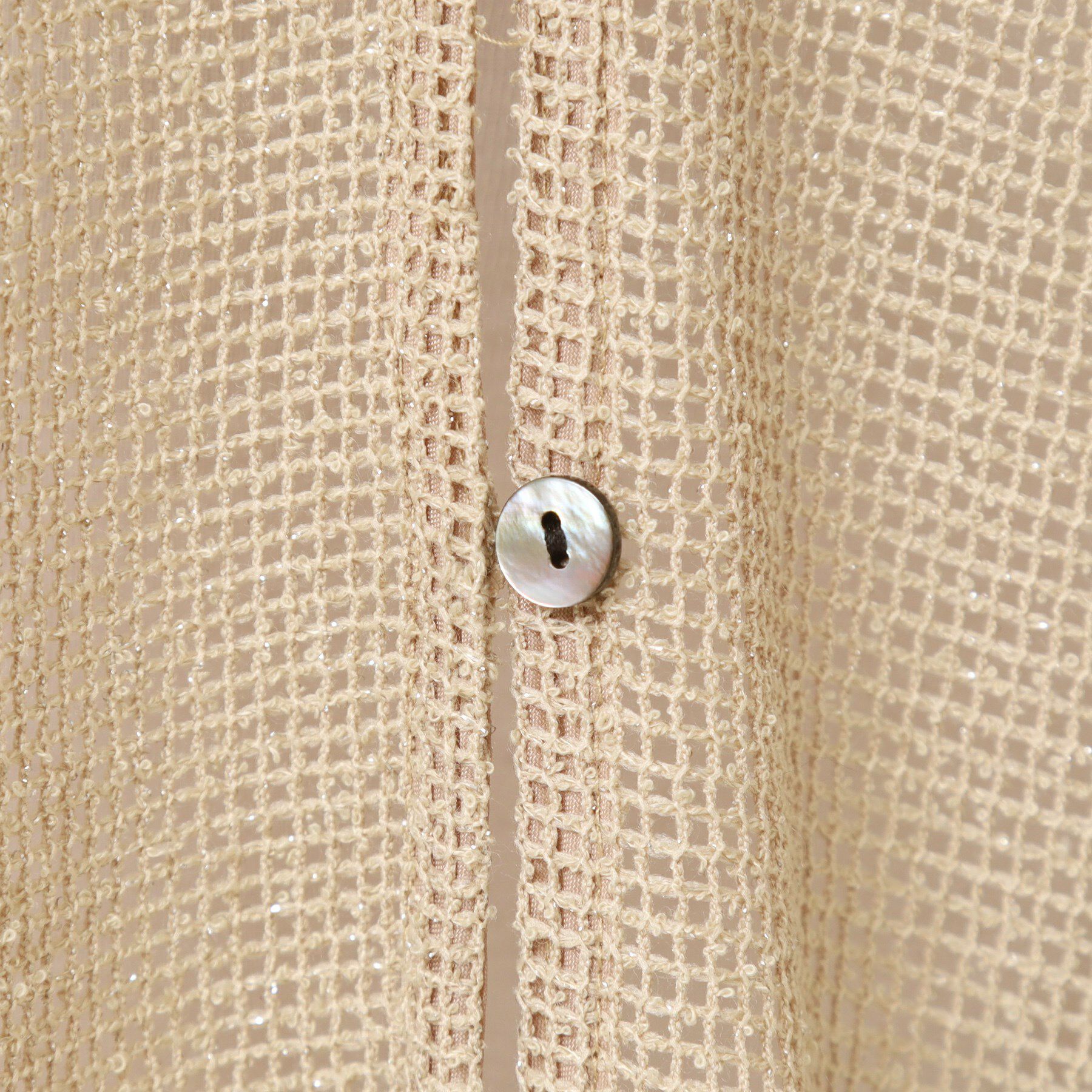 Dessin「【前後2WAY・洗える】ラメ入りオーバーサイズメッシュブラウス」|シャツ・ブラウス|