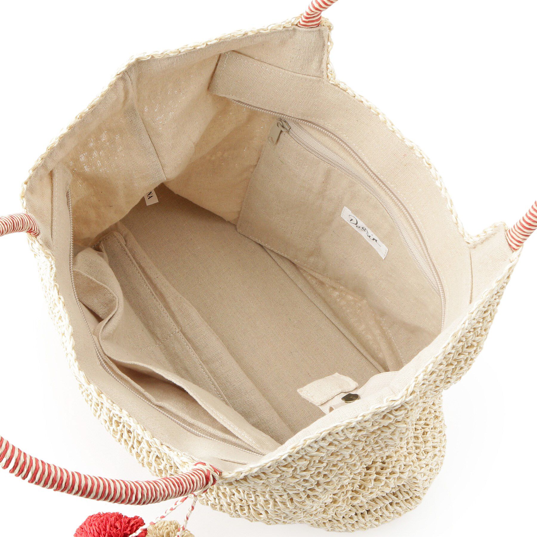 Dessin「【軽量・A4収納可】ポンポンチャームペーパーロゴトートバッグ」|トートバッグ|