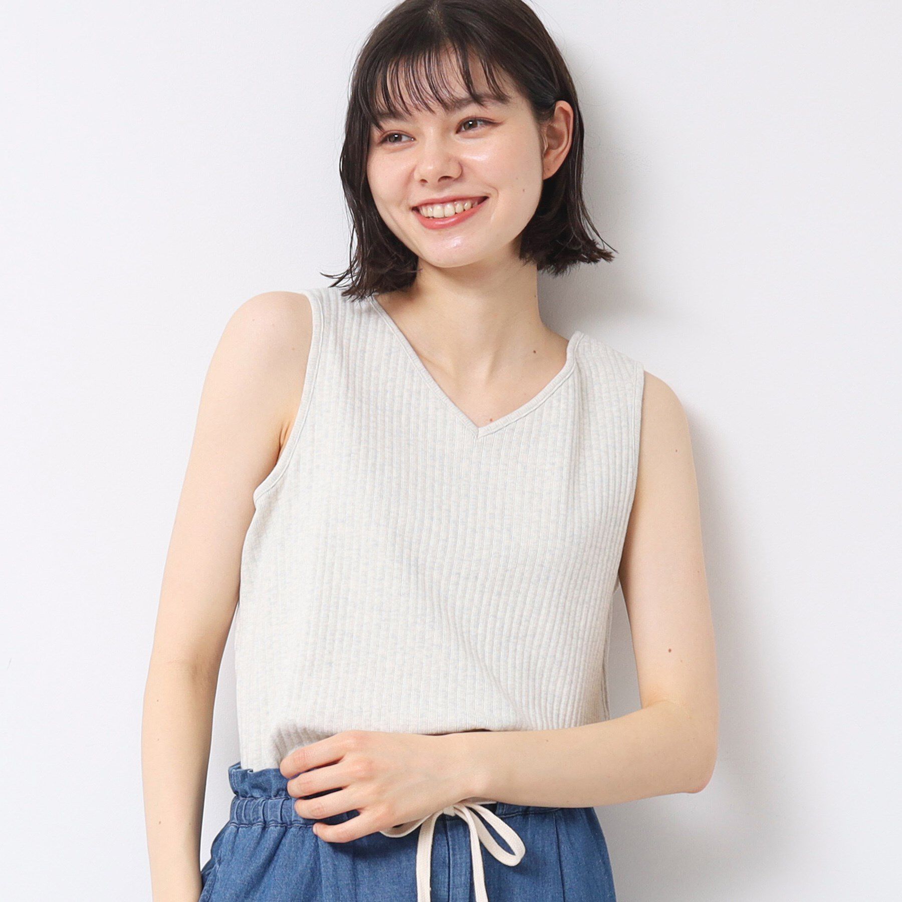 Dessin「【2WAY・洗える】リブタンク（S～L）」|キャミソール|