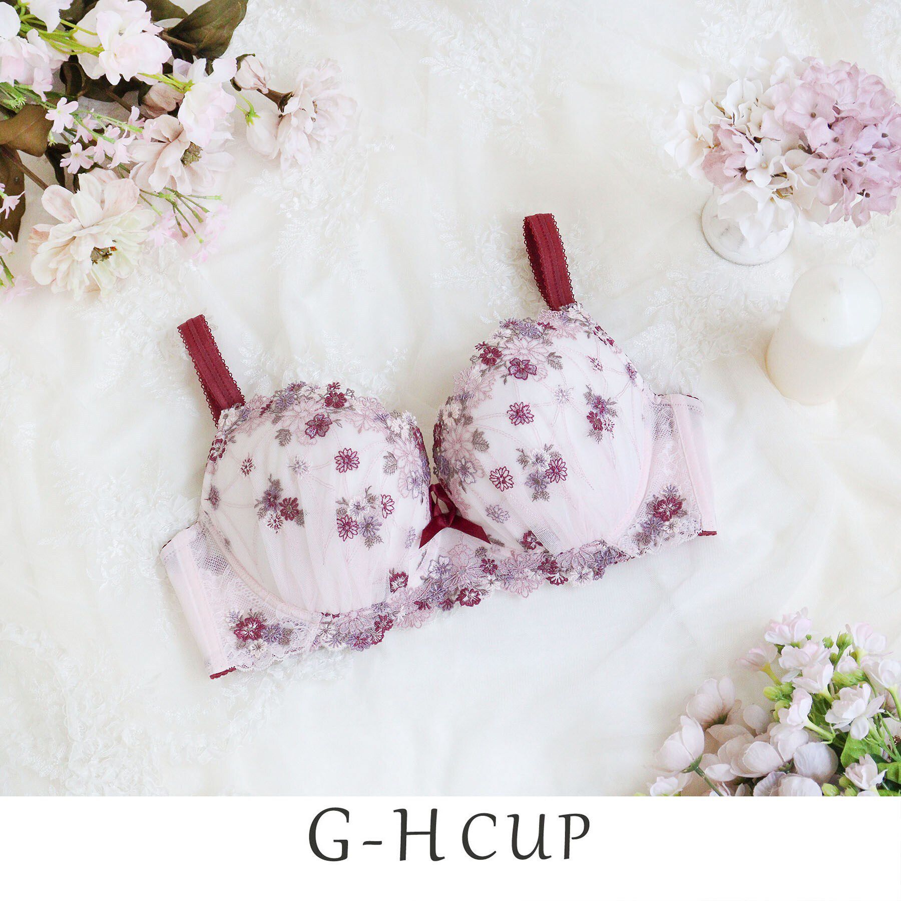 Risa Magli「アレッタ ブラジャー（G-H）＜バストアップタイプ＞」|インナー|ピンク(071)