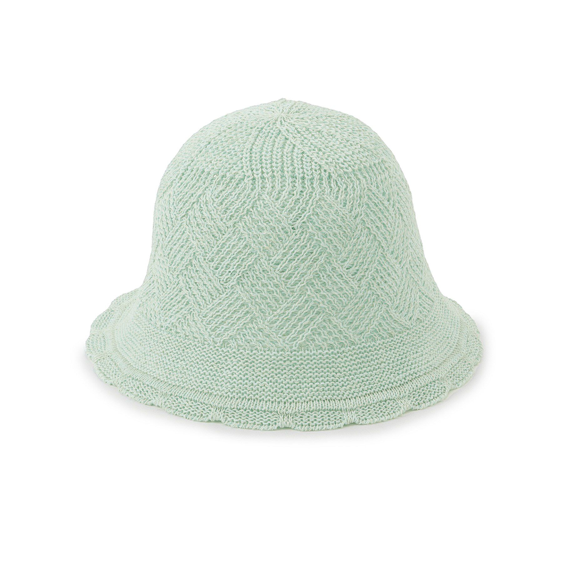ITS&rsquo;DEMO「【手洗い可】麻混クロス編みハット」|ハット|ミントグリーン(02