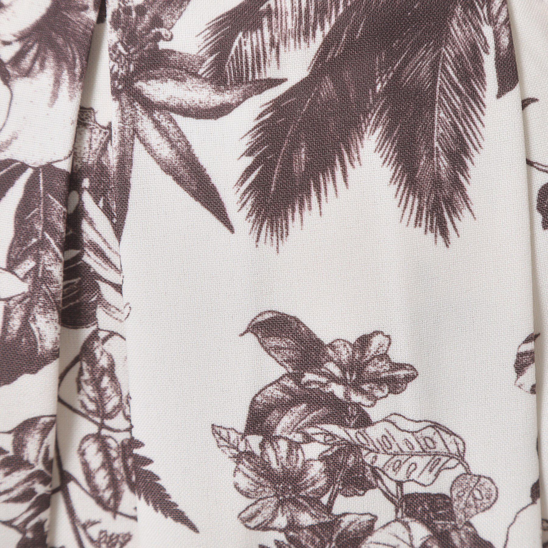 ITS&rsquo;DEMO「【清涼感／ウエスト後ろゴム／手洗い可】麻調花柄タックスカート」|スカート|