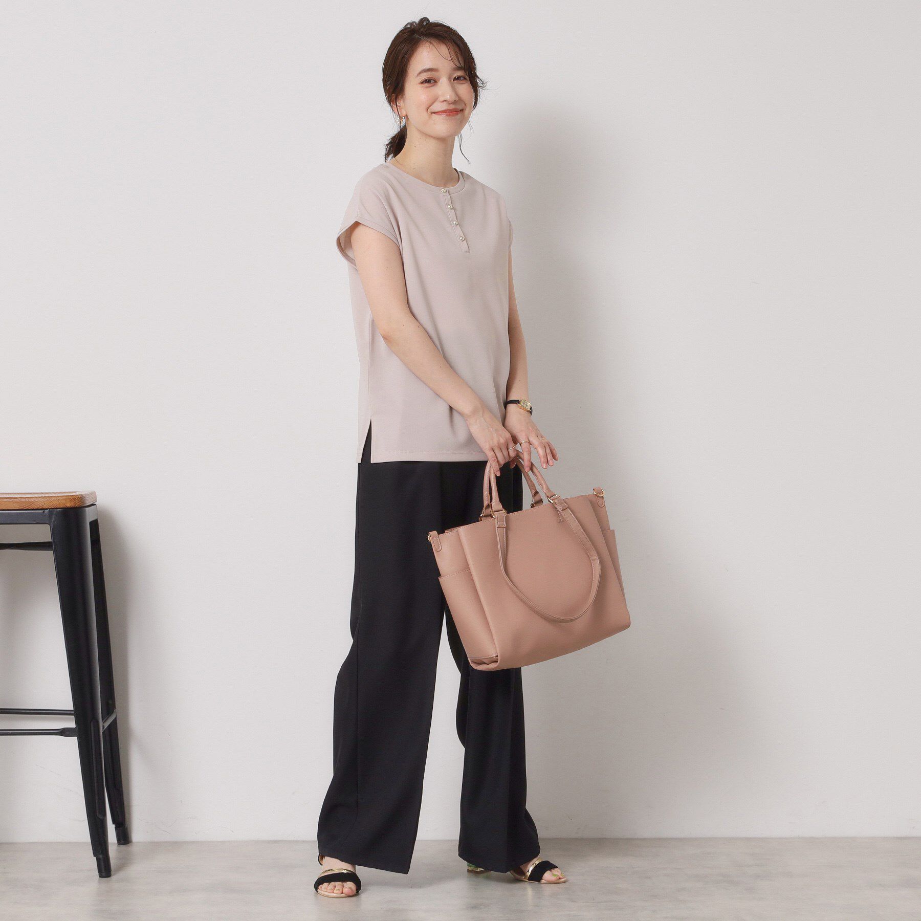 ITS&rsquo;DEMO「【接触冷感／洗濯機OK】カットジョーゼット2wayトップス」|シャツ・ブラウス|