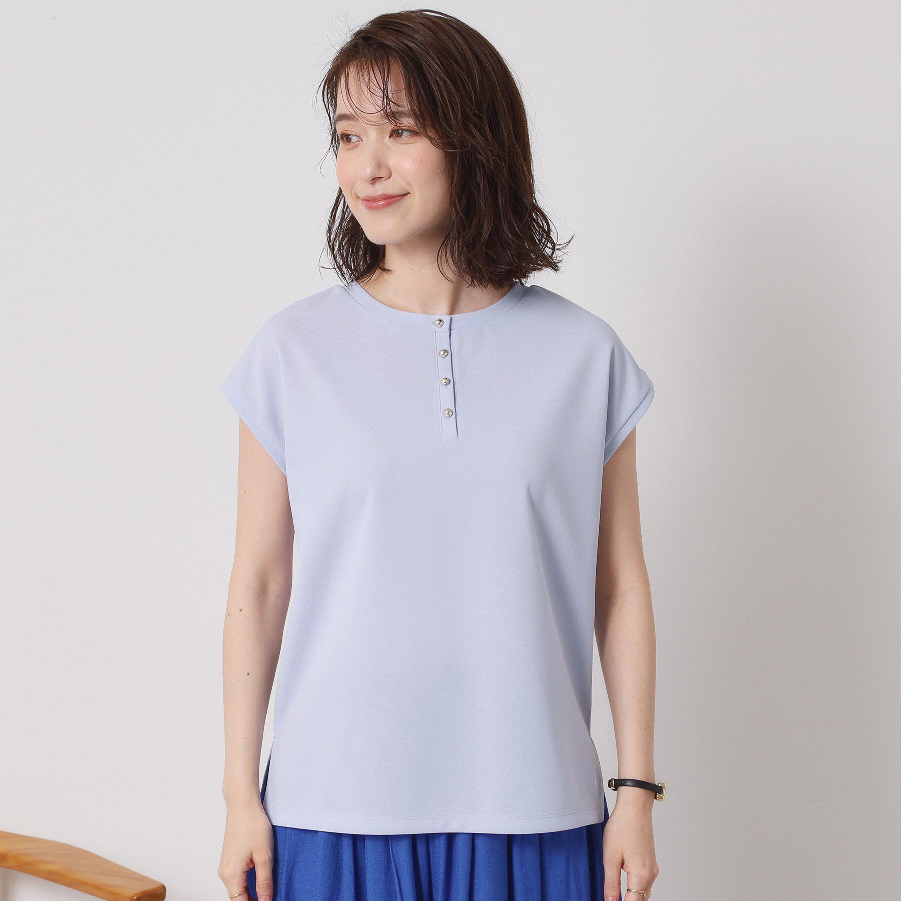 ITS&rsquo;DEMO「【接触冷感／洗濯機OK】カットジョーゼット2wayトップス」|シャツ・ブラウス|