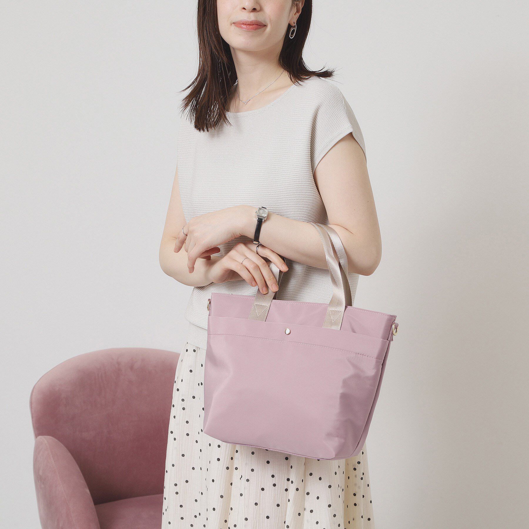 ITS&rsquo;DEMO「【保冷】両面撥水2WAYトート」|ハンドバッグ|ラベンダー(080)