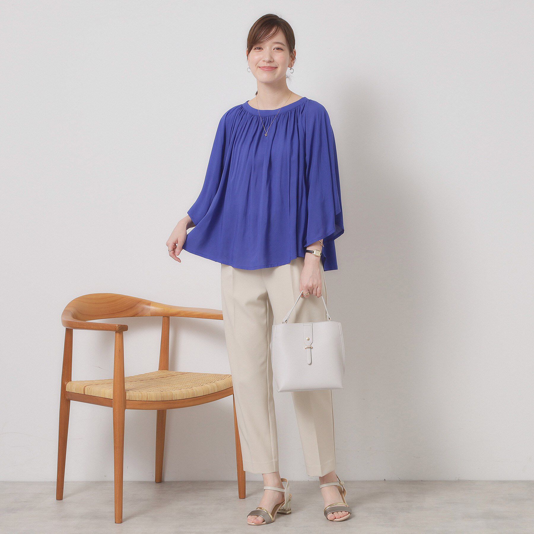 ITS&rsquo;DEMO「【手洗い可】フレア袖ブラウス」|シャツ・ブラウス|