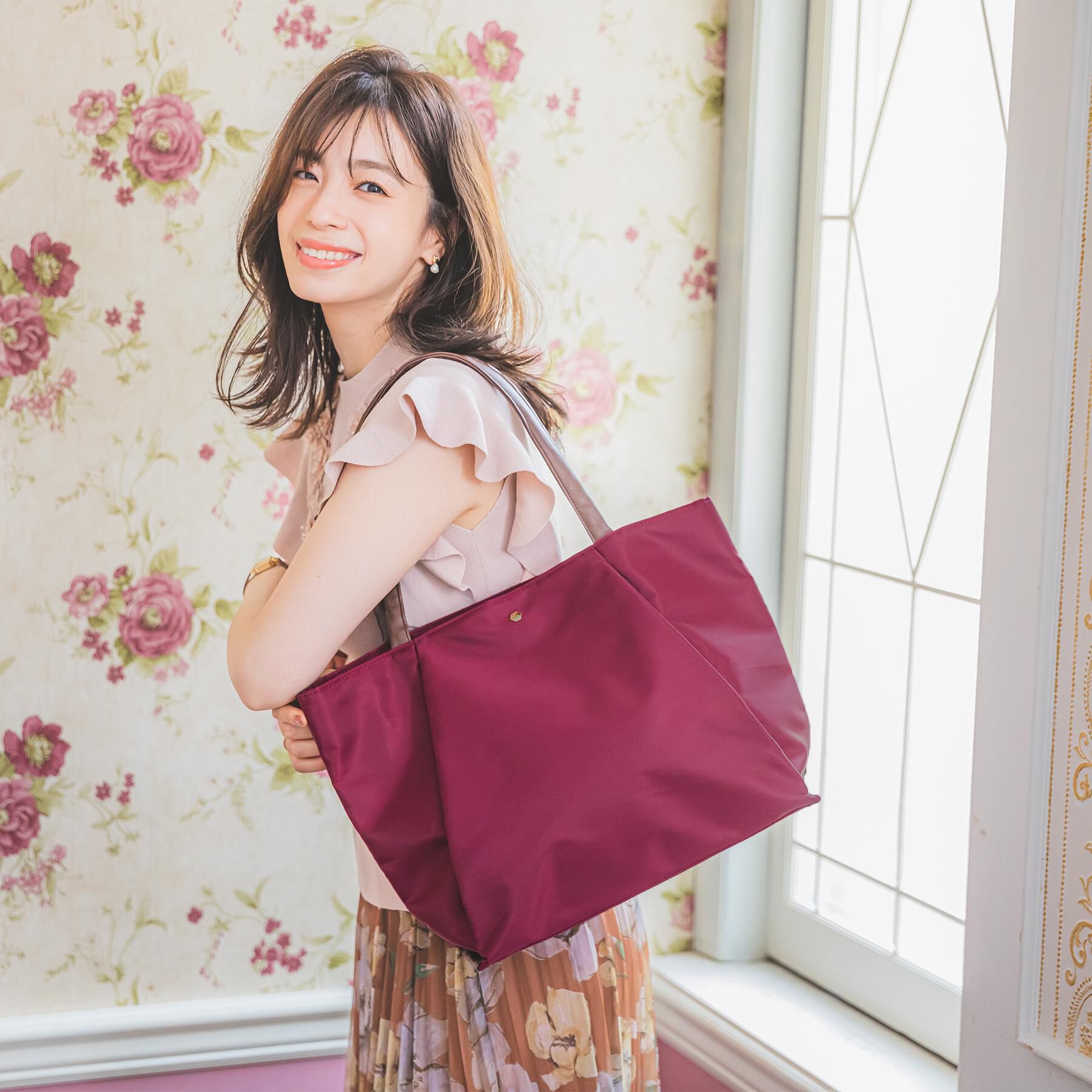 ITS&rsquo;DEMO「【12ポケット／PC対応】合皮コンビA4トート」|トートバッグ|