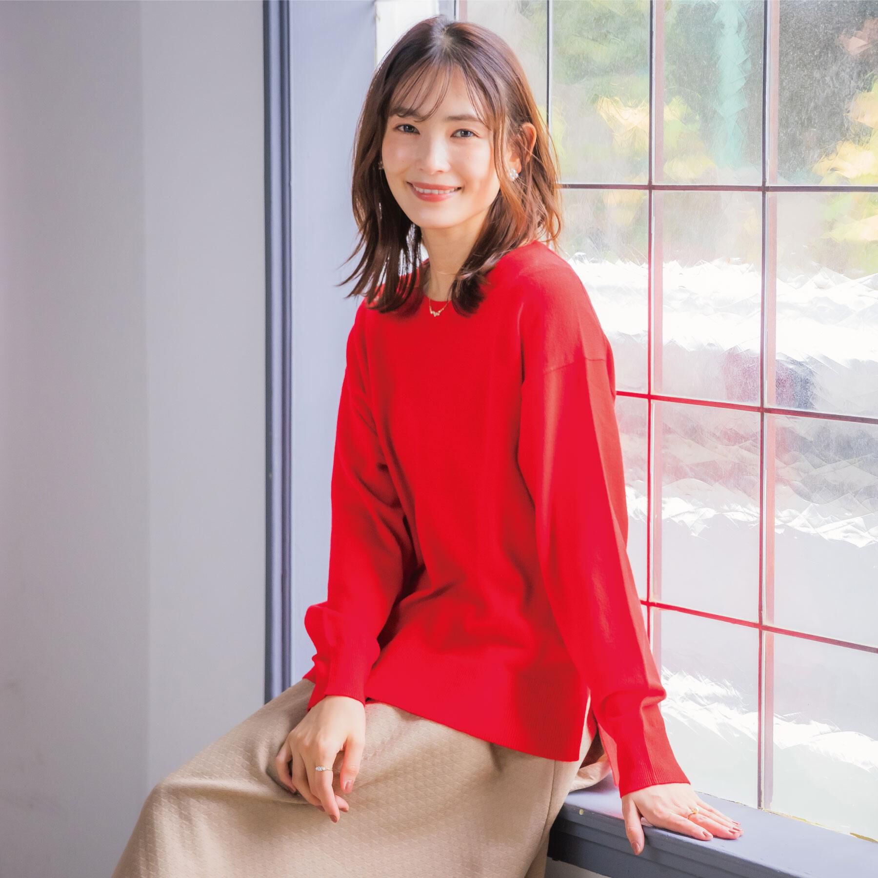 ITS&rsquo;DEMO「【静電気防止／手洗い可】クリーミータッチクルーネックニット」|ニット・セーター|