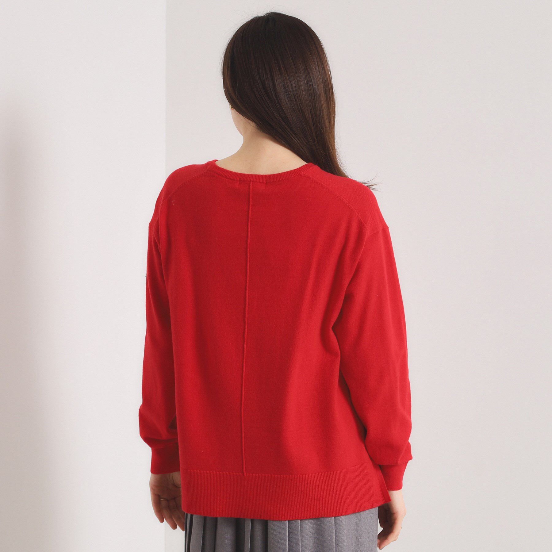 ITS&rsquo;DEMO「【静電気防止／手洗い可】クリーミータッチクルーネックニット」|ニット・セーター|