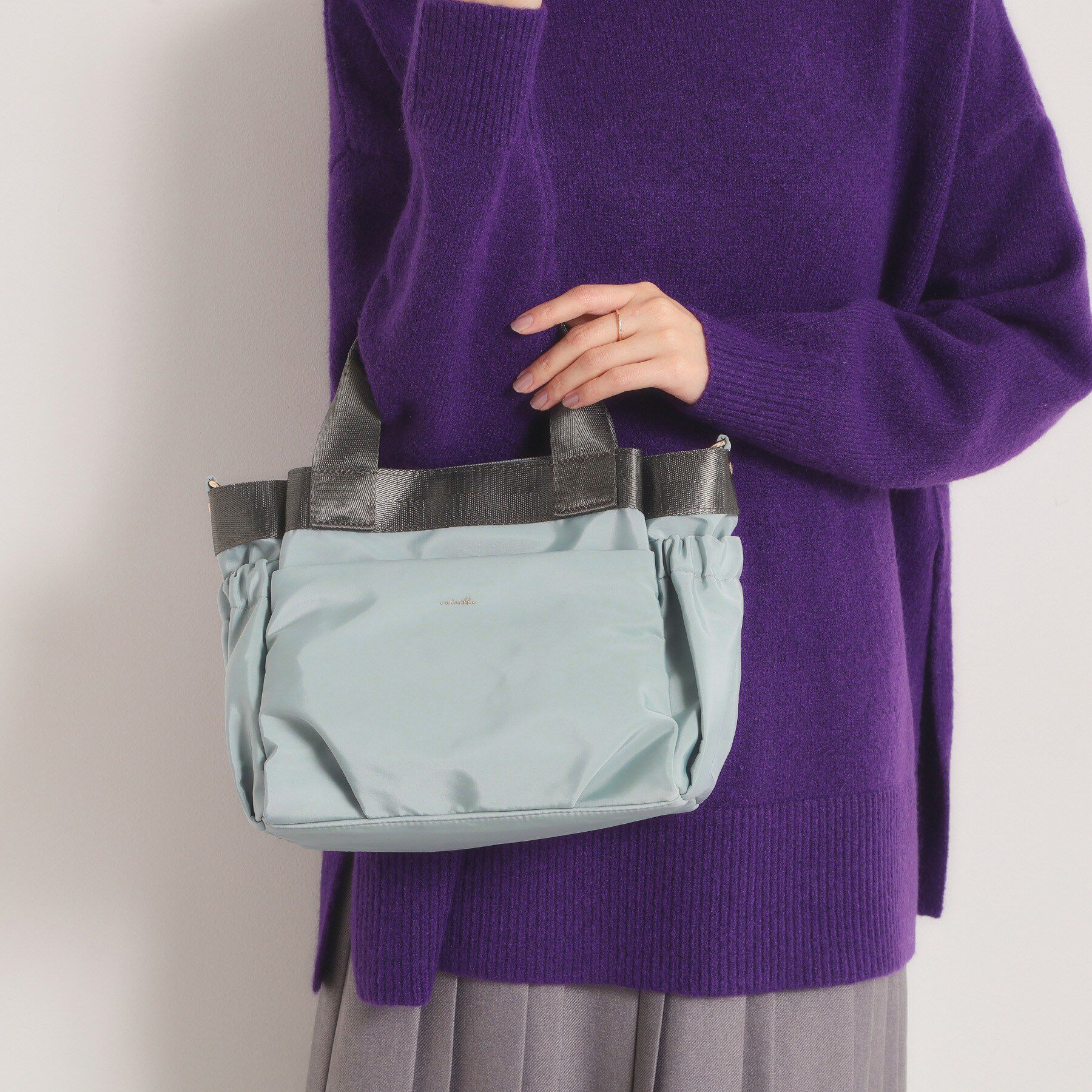 ITS&rsquo;DEMO「【収納アドバイザー監修】バルーン2WAYトート」|ハンドバッグ|ミントグリーン(02