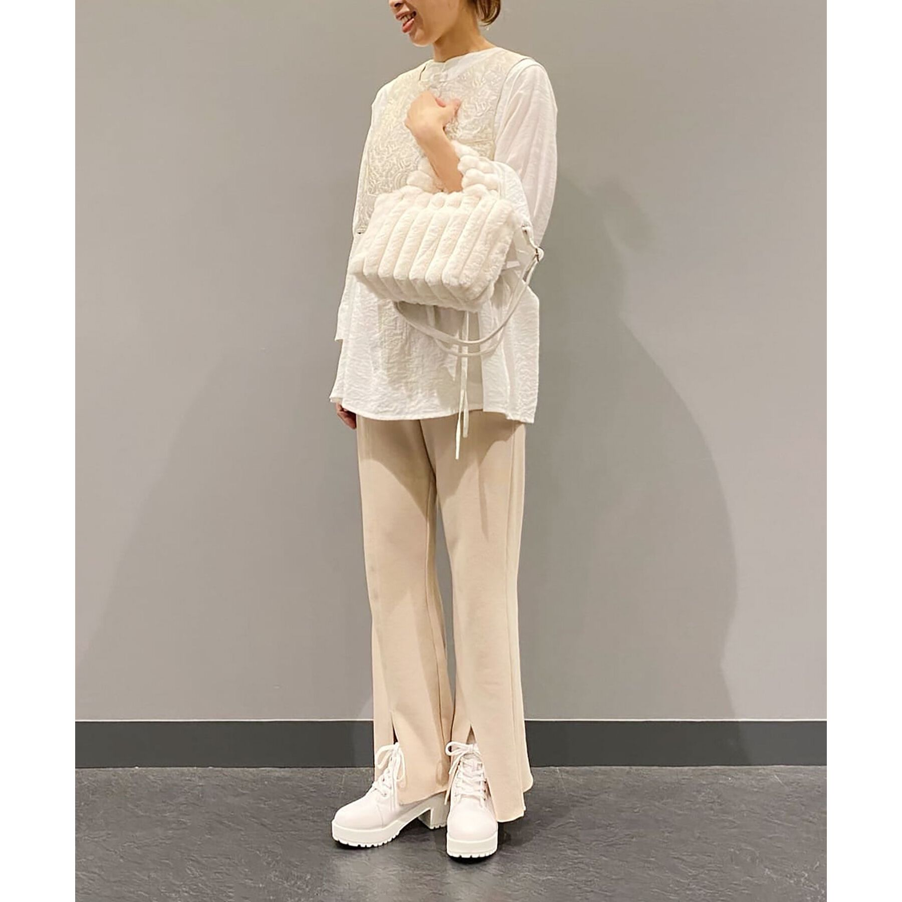 csT&P「一体厚底レースアップブーツ」|ショートブーツ|