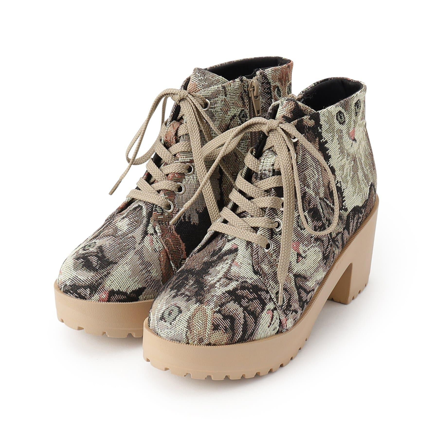 csT&P「一体厚底レースアップブーツ」|ショートブーツ|