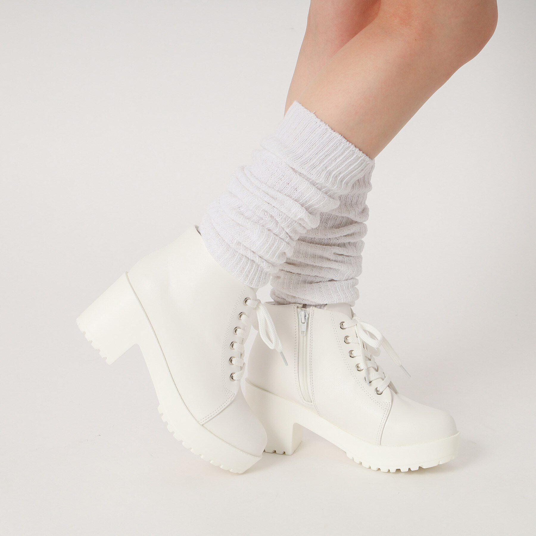 csT&P「一体厚底レースアップブーツ」|ショートブーツ|