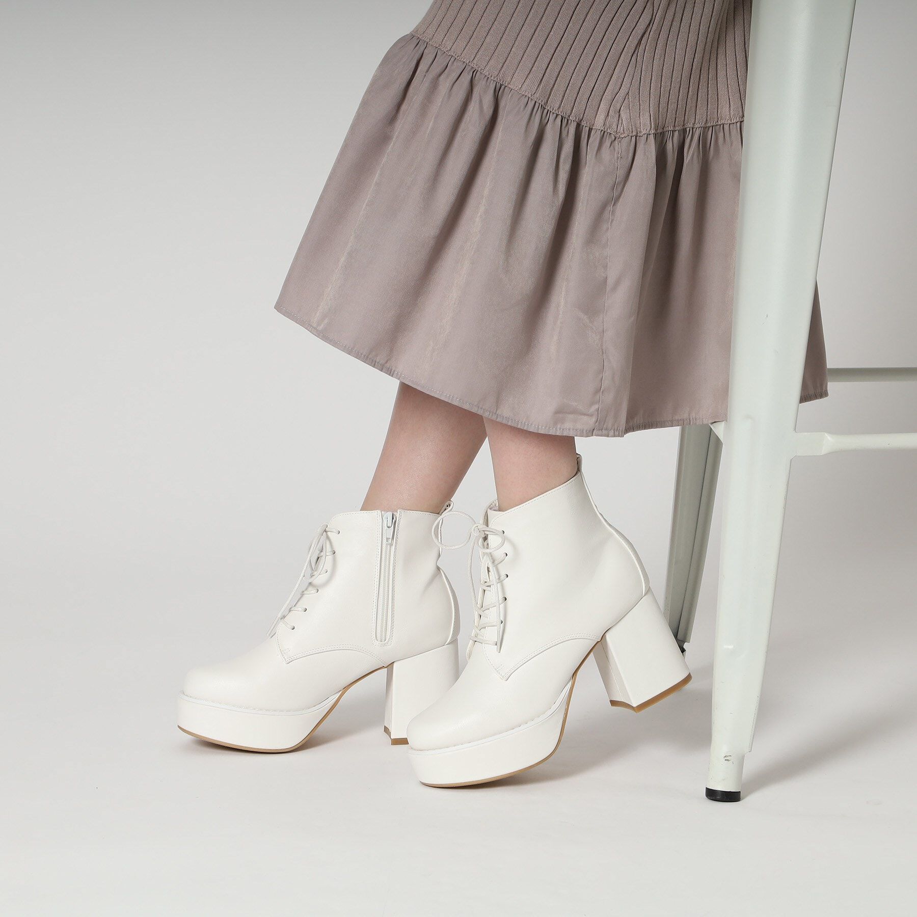 csT&P「厚底レースアップブーツ」|ショートブーツ|