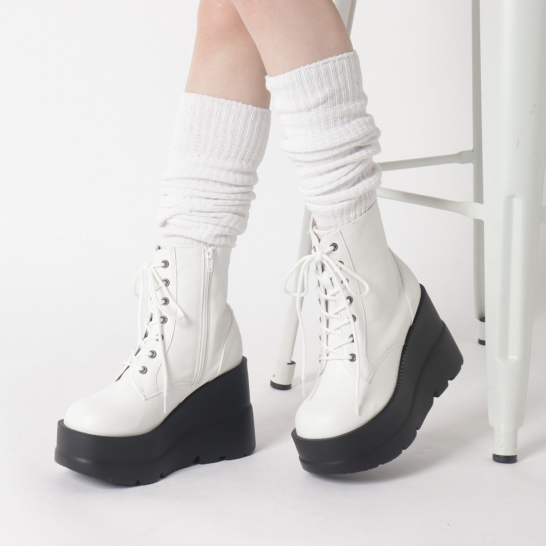 csT&P「厚底レースアップブーツ」|ショートブーツ|