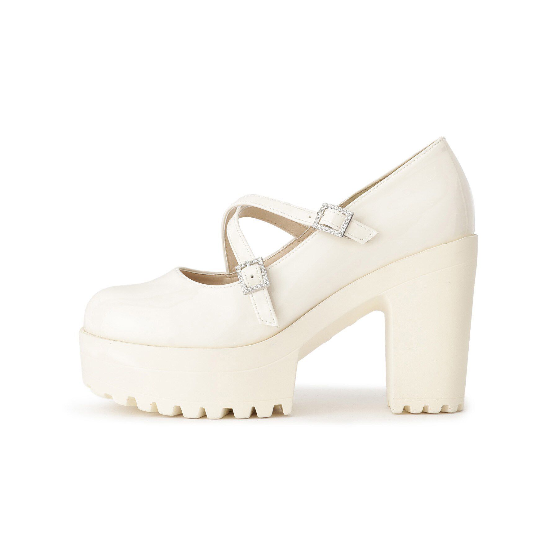 csT&P「厚底キラキラダブルストラップパンプス」|パンプス|