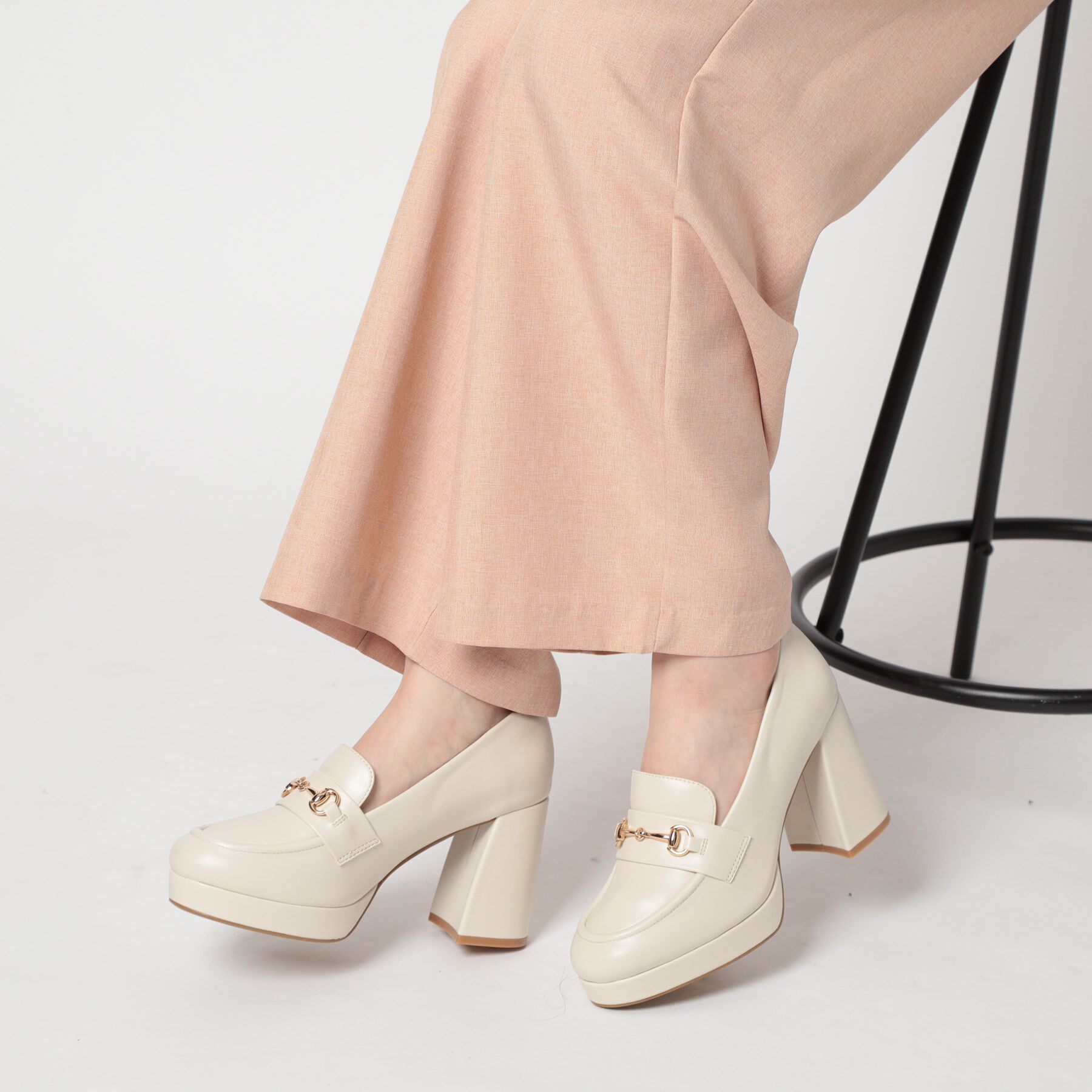 ESPERANZA「厚底ヒールアップローファー」|パンプス|