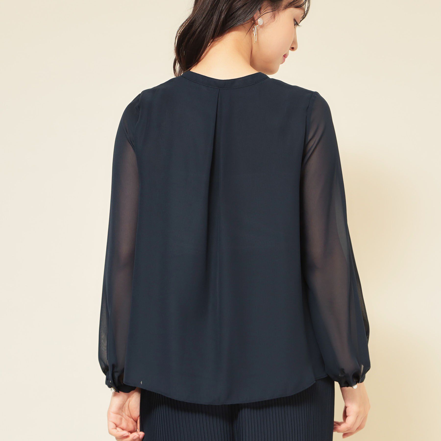 SunaUna「【ピンタック／セットアップ可】シフォンブラウス」|シャツ・ブラウス|