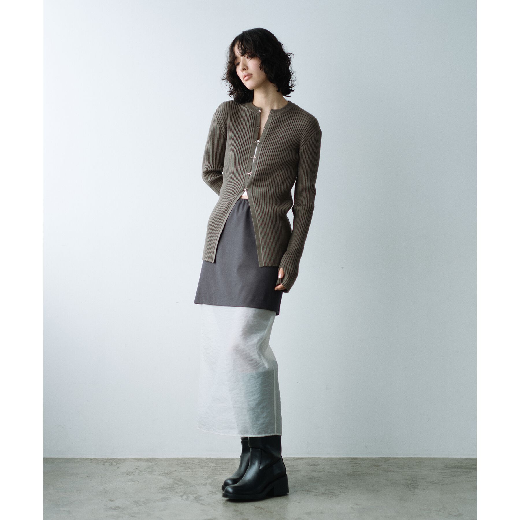 CODE A「reversible sheer skirt」|スカート|